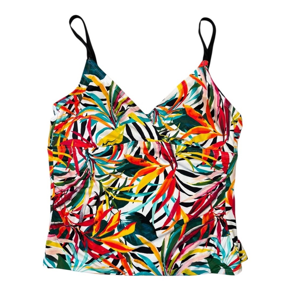 NEW Apt. 9 Tropical Tankini Swim Top Padded Adjustable‎ Straps Plus Size 1X NWT